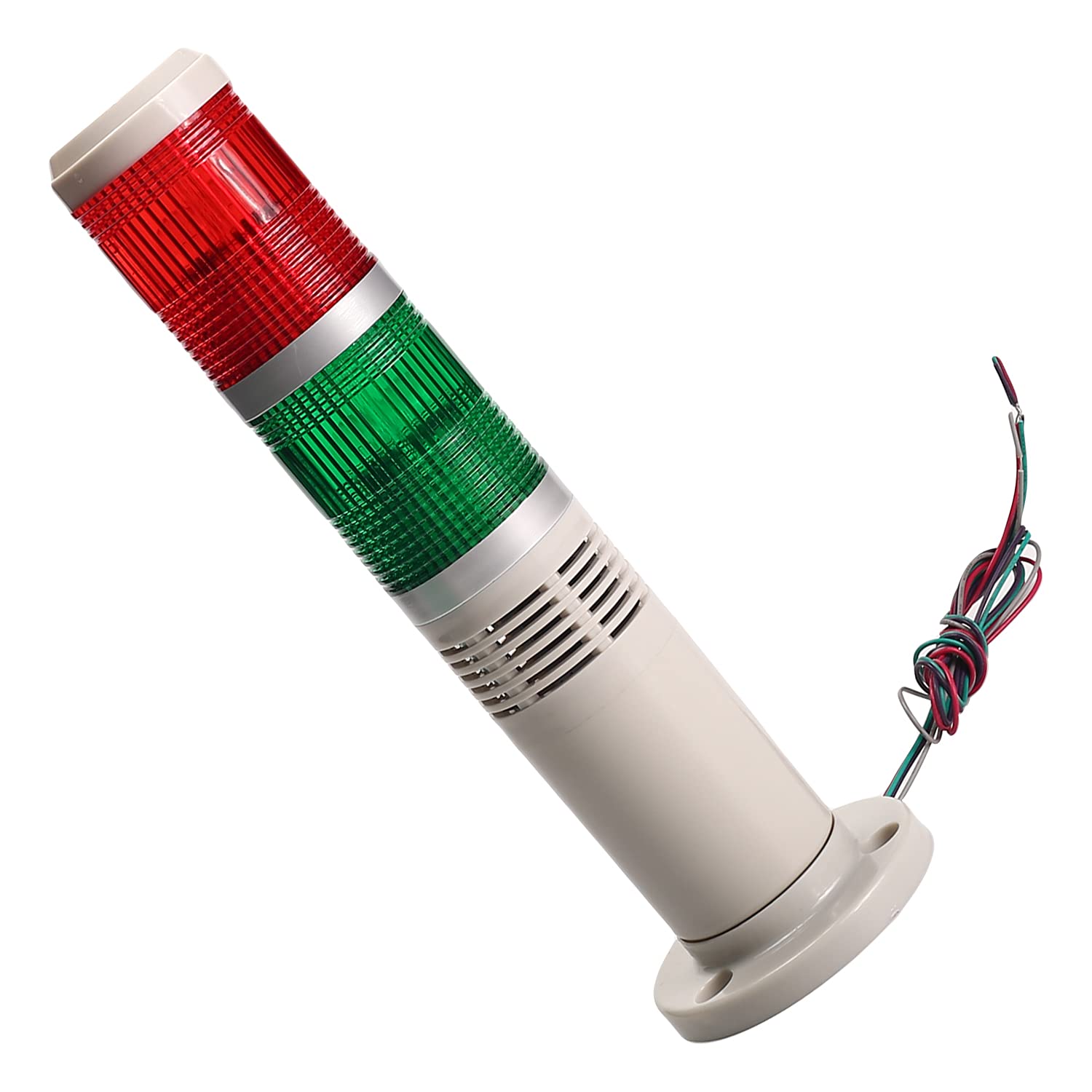 Othmro Industrial Tower Warning Light - 220V 3W Red/Green/Yellow Continuous Signal Light With 360° Coverage