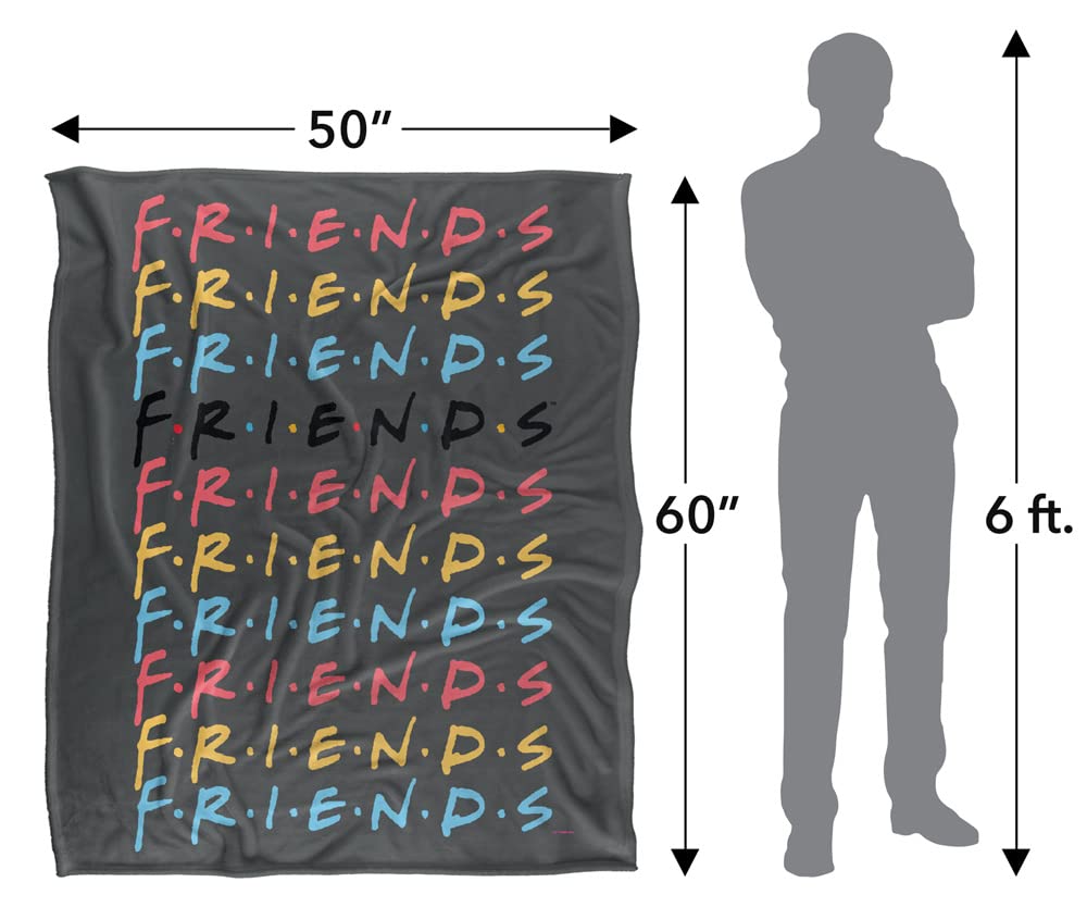 FRIENDS Silky Touch super miękki koc narzuta, 152 x 127 cm