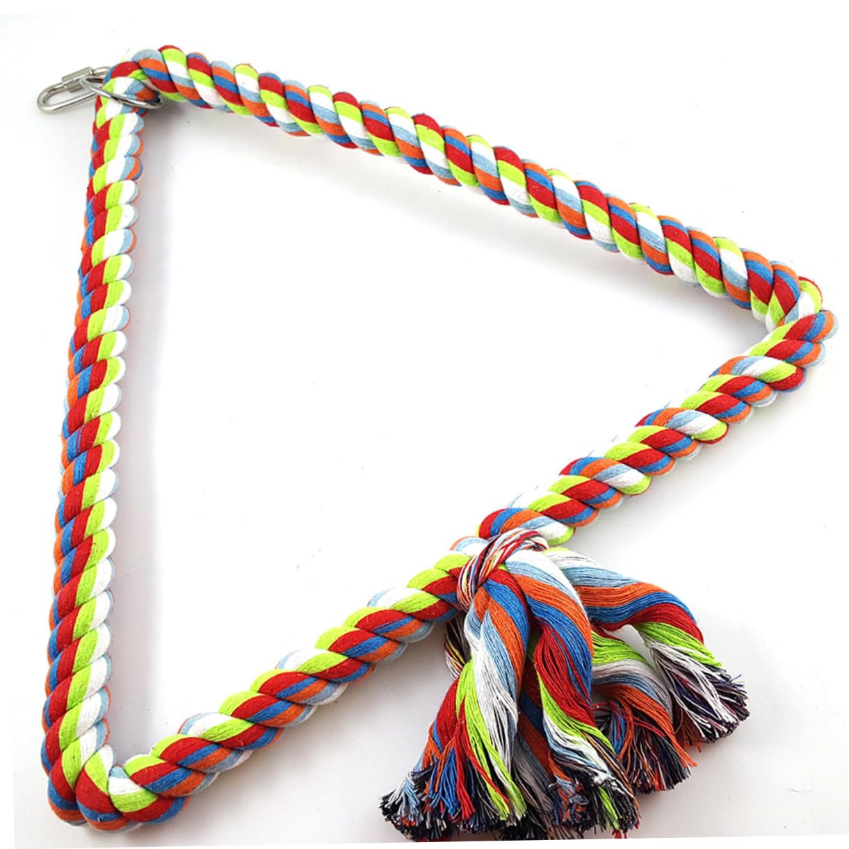 FOMIYES 2stücke Cotton Rope Triangle Swing Für Vögel Kletterleiter Spielzeug Für Papageien Und Kleine Haustiere Fördert Balance Und Koordination Und Unterhaltsam