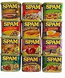Large Spam Lovers Sampler 12oz Cans (Pack of 12 Different Flavors)