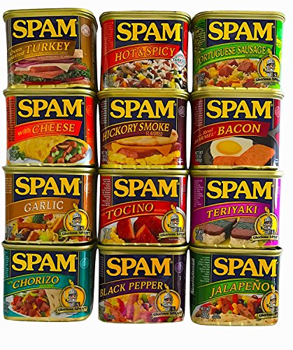 Large Spam Lovers Sampler 12oz Cans (Pack of 12 Different Flavors)