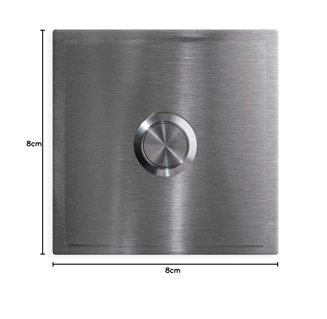 Metzler-Trade campanello acciaio inox 80x80 mm da parete incasso pulsante LED opzionale IP67 design moderno personalizzabile incisione laser resistente intemperie installazione semplice lunga durata