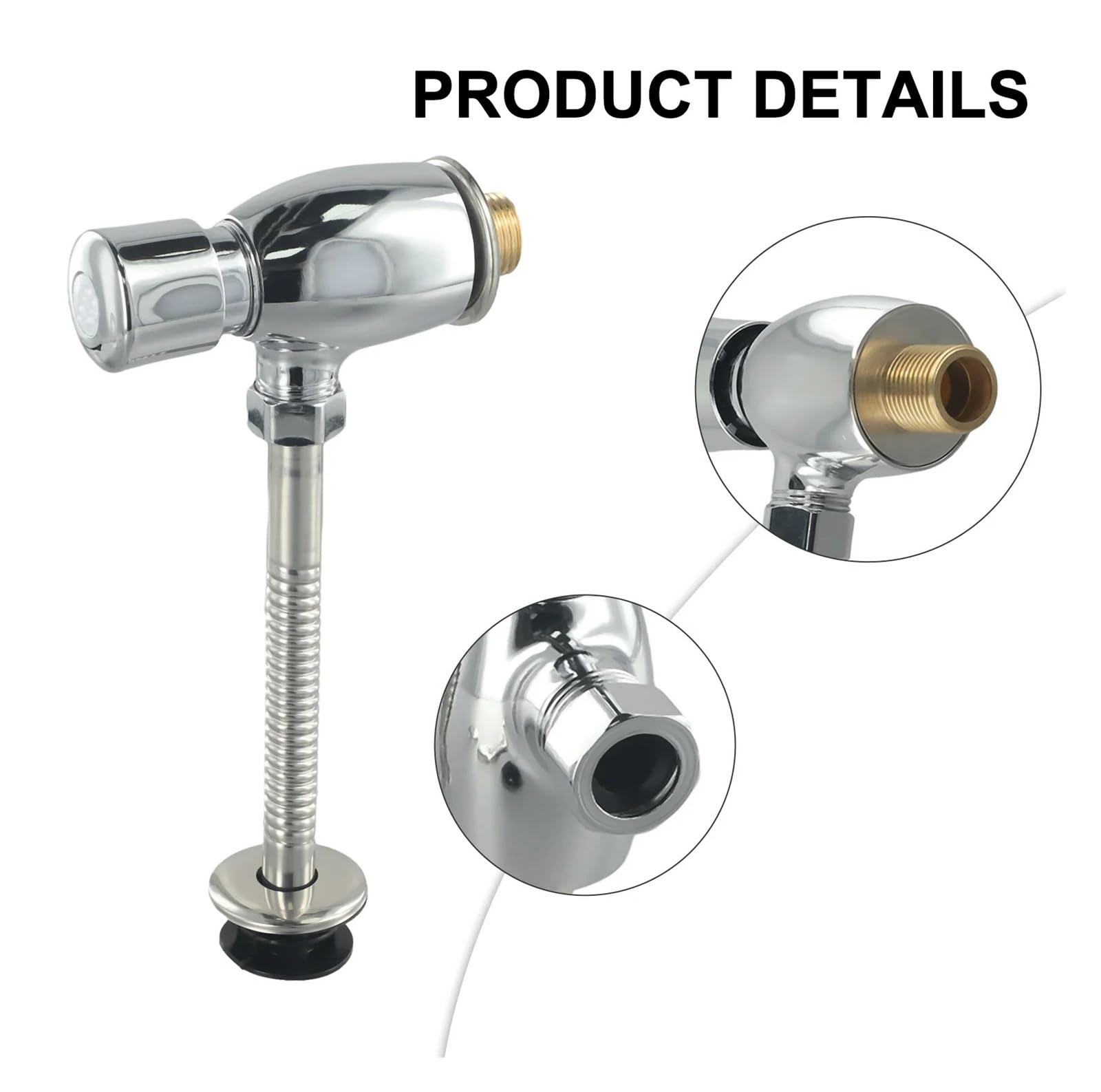 Fluxómetro manual para inodoro Válvula De Descarga Manual For Urinarios Baño, Tipo Botón, Baños Públicos