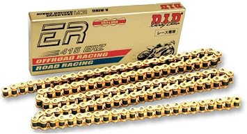 D.I.D 415 ERZ Series Racing Chain - 120 Links , Chain Length 120, Chain Type 415, Chain Application All, Color Gold 415ERZ-120