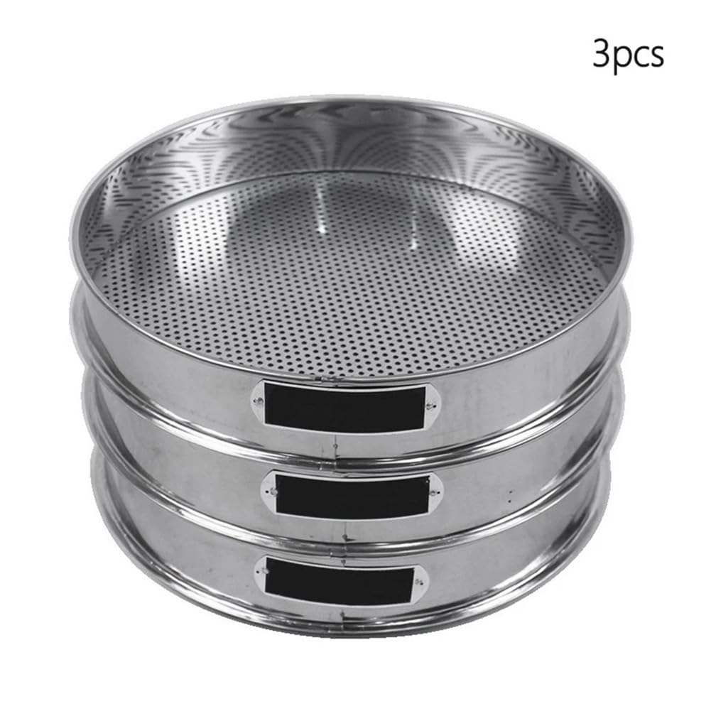Fackelmann Set 4 Colini Maglia Fine Acciaio Inox, Colino da Cucina Rete Fina per Farina, Zucchero a Velo, Riso, Tè, Setaccio per Frutta, Verdura, Colini da 7.5, 10, 15, 19 cm Lavabili
