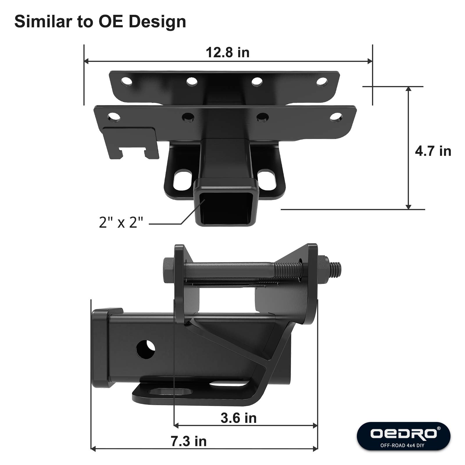 Buy OEDRO 2" Rear Bumper Trailer Hitch Receiver Kit, Compatible with