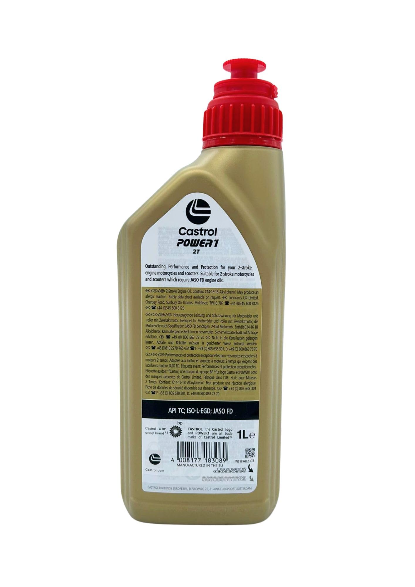 Aceite de motor de 2 tiempos Castrol Power 1 2T 1 l. 8 x 1 l.