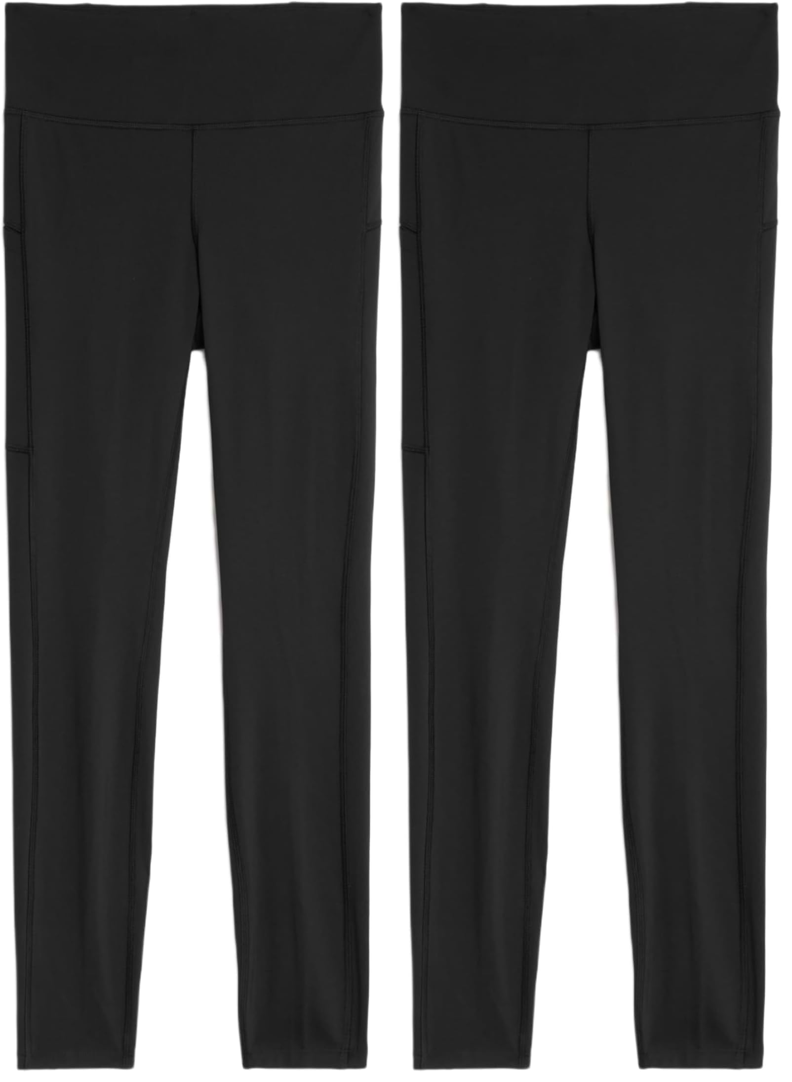 Marks & Spencer Legging Sport Go Move Taille Haute Femme, Coupe Standard, Taille Élastiquée, avec Stretch
