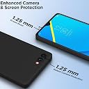 Pikkme Back Cover for Oppo A3s / Realme C1 | Camera Protection Shockproof Soft Matte Silicone Bumper Case (Black) gallery image