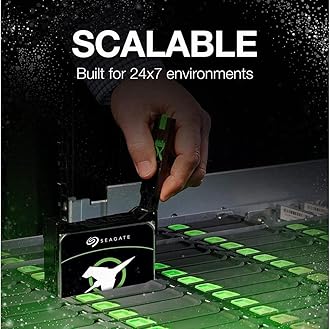 Seagate Exos X18 16TB Enterprise HDD - CMR 3.5 Inch Hyperscale SATA 6Gb/s, 7200 RPM, 512e and 4Kn FastFormat, Low Latency with Enhanced Caching (ST16000NM000J)