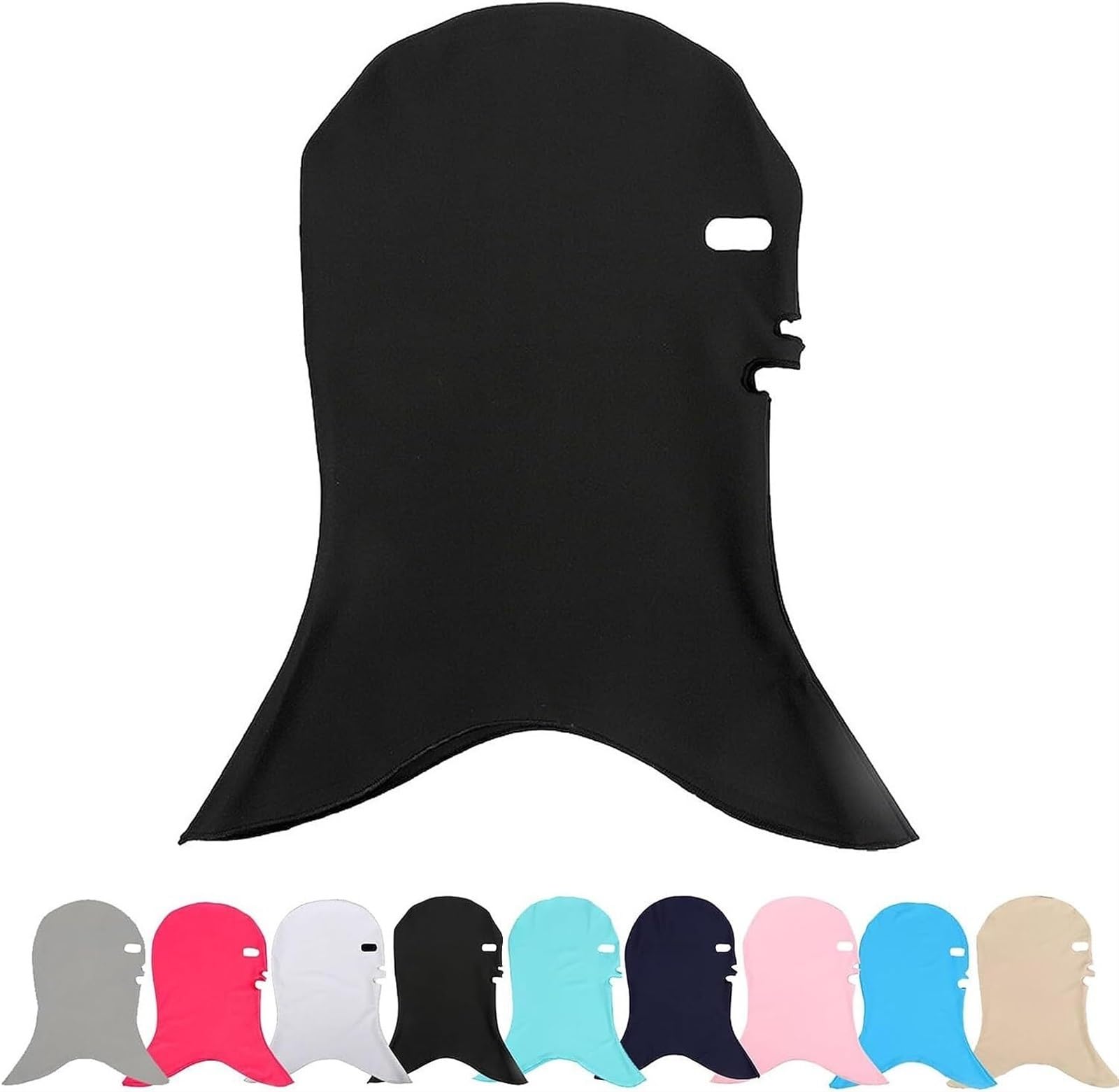 RABNZHDEO Facekini Swim Cap, UPF 50+ UV Protection Mask, Face Bikini Balaclava Sun Protection Face Mask For Swimming Ski Motorcycle(Black)