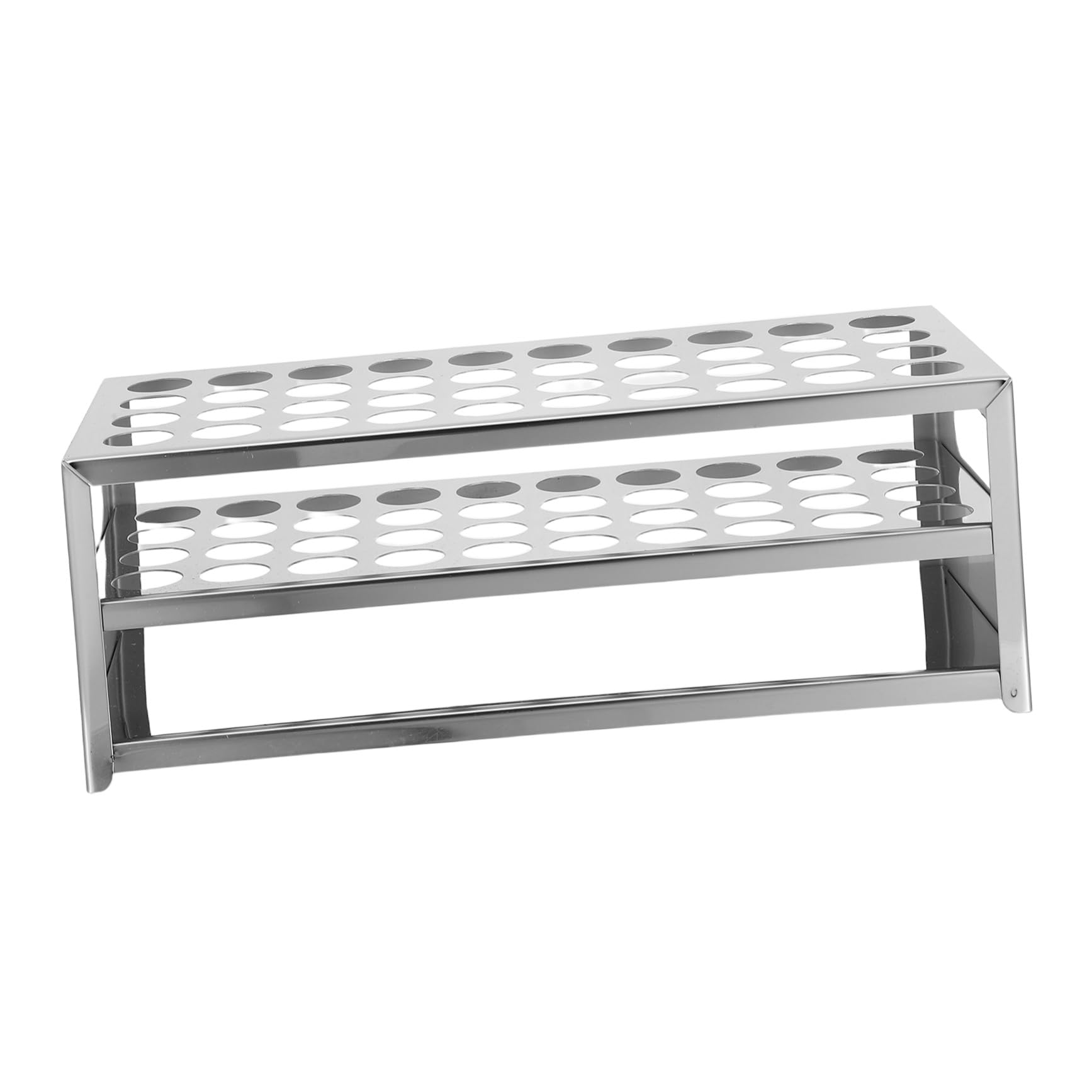 Rack pour tubes à essai en acier inoxydable robuste organiseur de laboratoire 40 trous