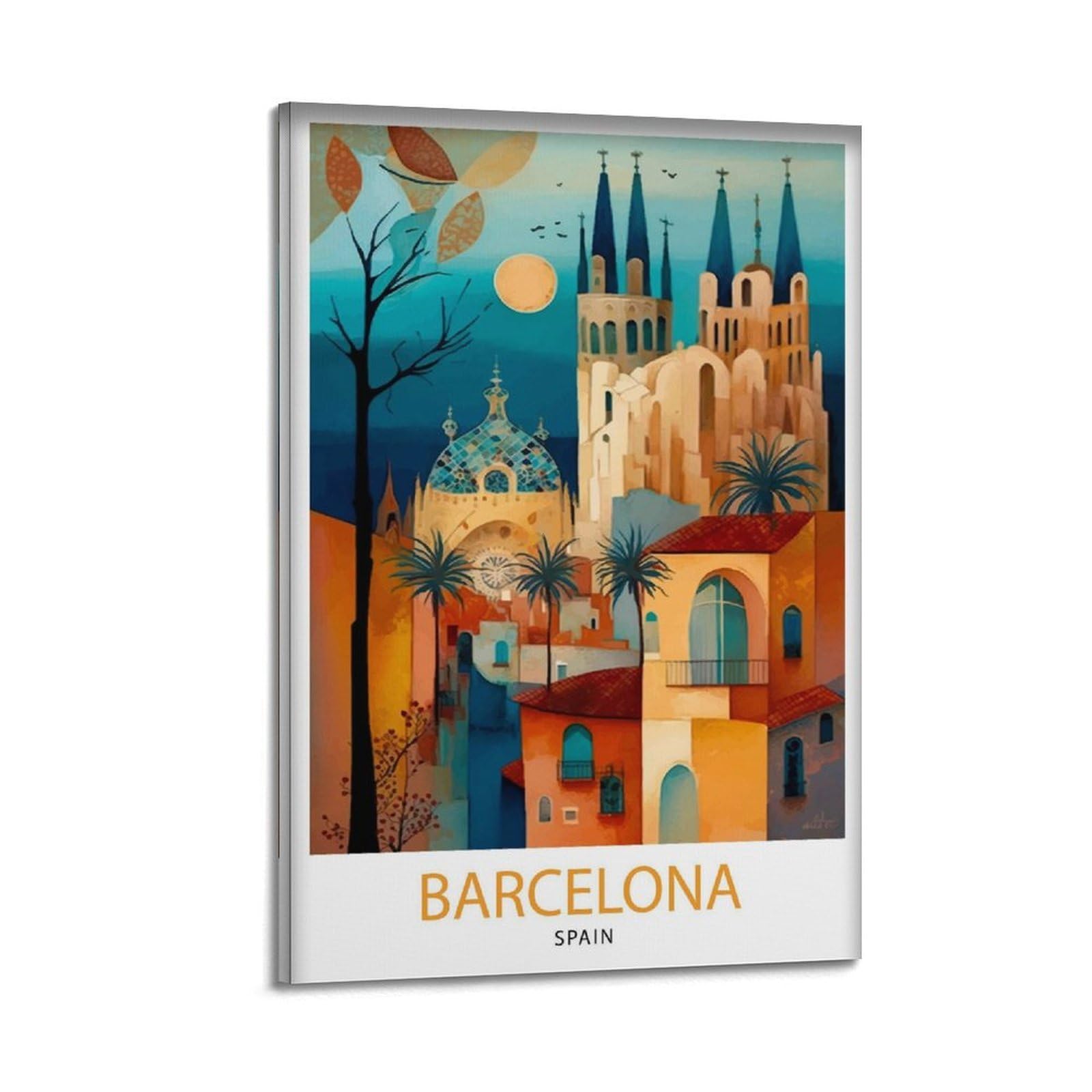 xiaoxiaoshen Barcelona Spain Travel_3 Canvas Poster Wall Art Prints Room Aesthetic Murals Bedroom And Living Decorations 24x36inch(60x90cm)