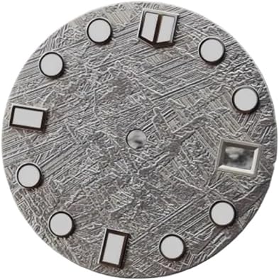 28.5mm Watch Dial Meteorite Textured Strong Green Luminous Modified Accessories Compatible for NH35 Movement