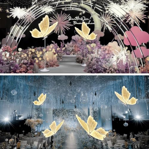 Lámpara de pie de mariposa con altura ajustable para decoraciones e iluminación de eventos 6