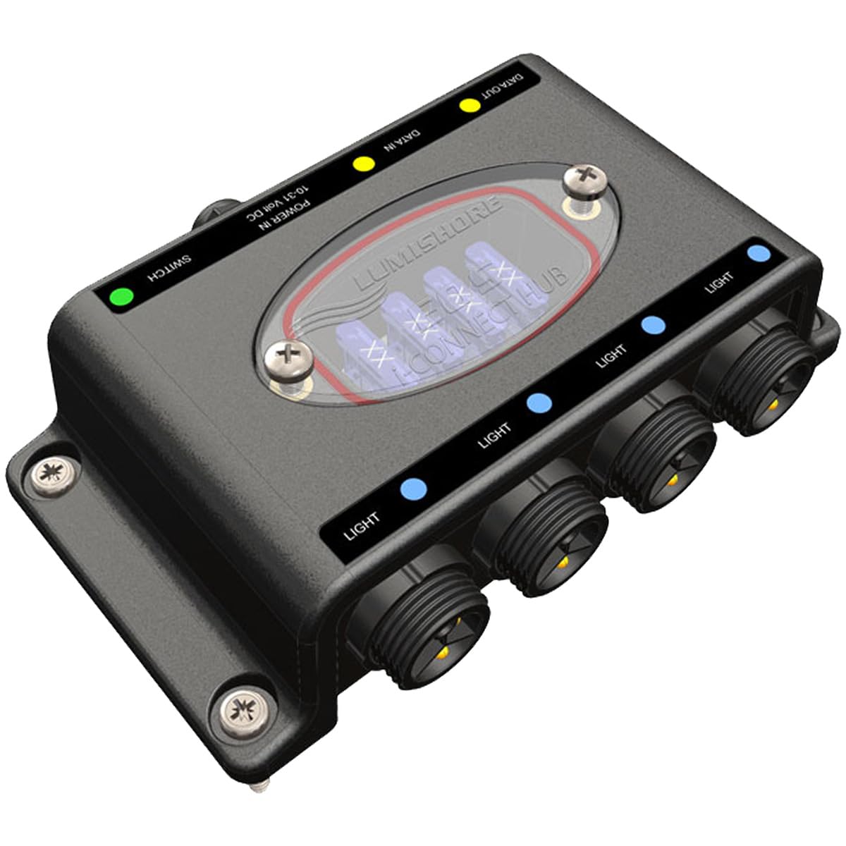 Lumishore EOS i-Connect Hub, use to connect SMX154 EOS or TIX404 EOS Underwater Boat Lights, 60-0321