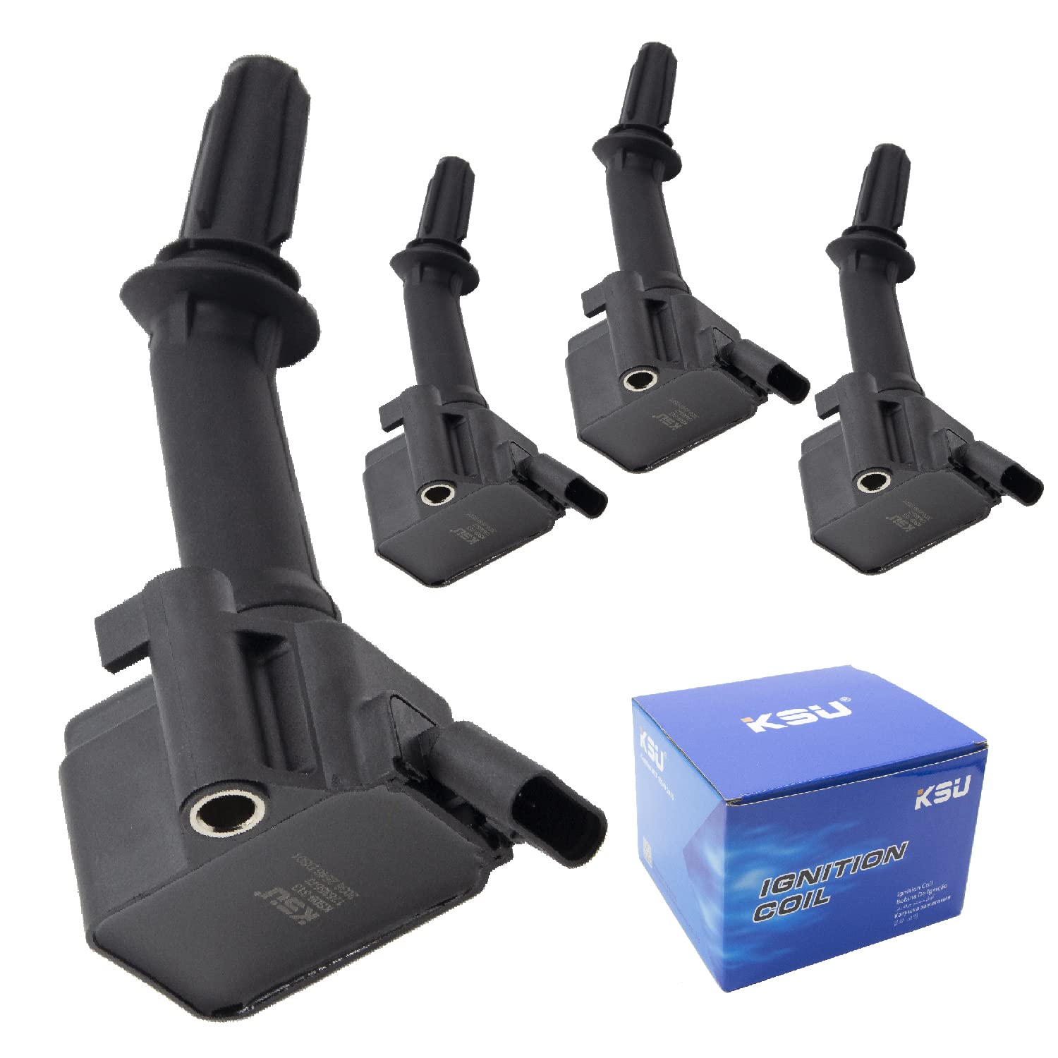 KSU Ignition Coil Pack Compatible with Chevy Buick GMC Malibu Terrain Cruze Equinox Volt Encore 12635672 12670053 UF802 1.4L 1.5L L4