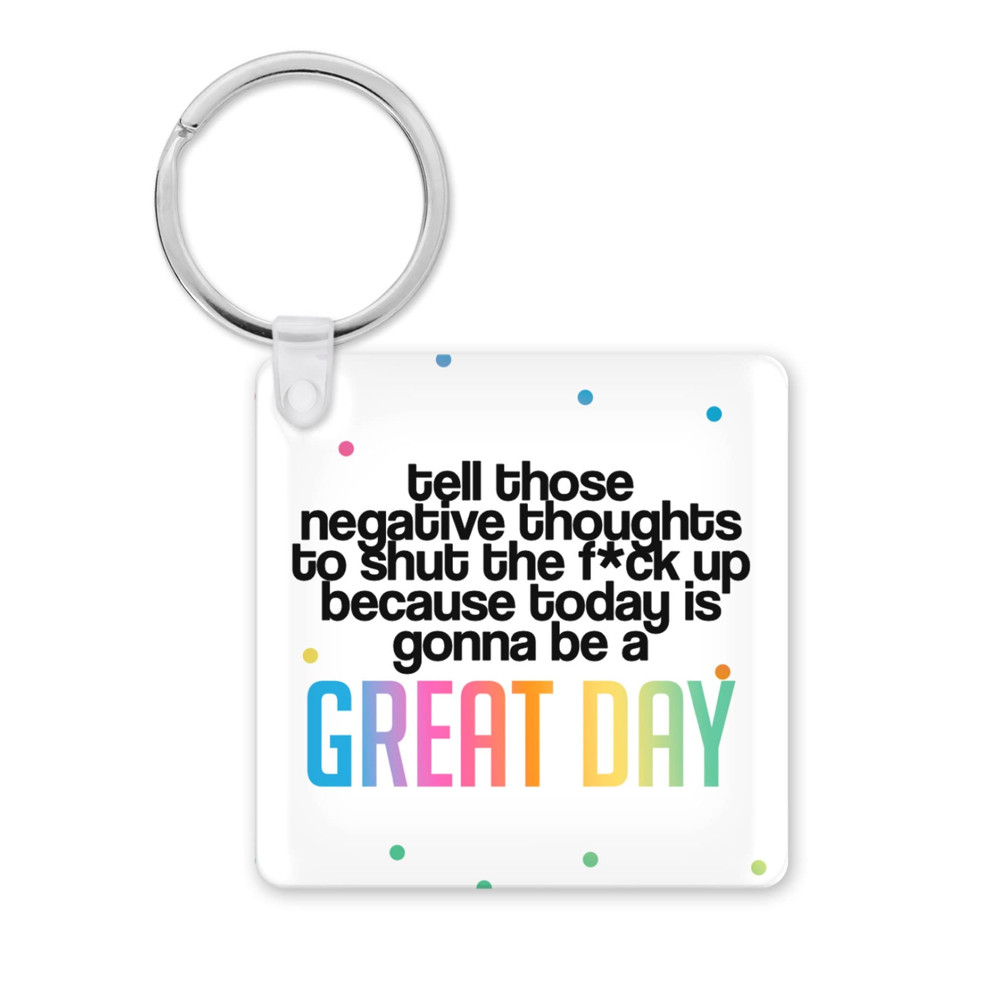 Tongue in Peach Funny Novelty Keyring Gift | Best Friend Work Colleague Leaving Work Present | Today Is A Great Day | Key Accessory Silly Joke | KBH30