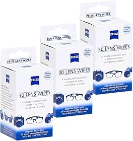 Kit Zeiss Lens Wipes com 90 UND (3 Caixas c/30 UND)