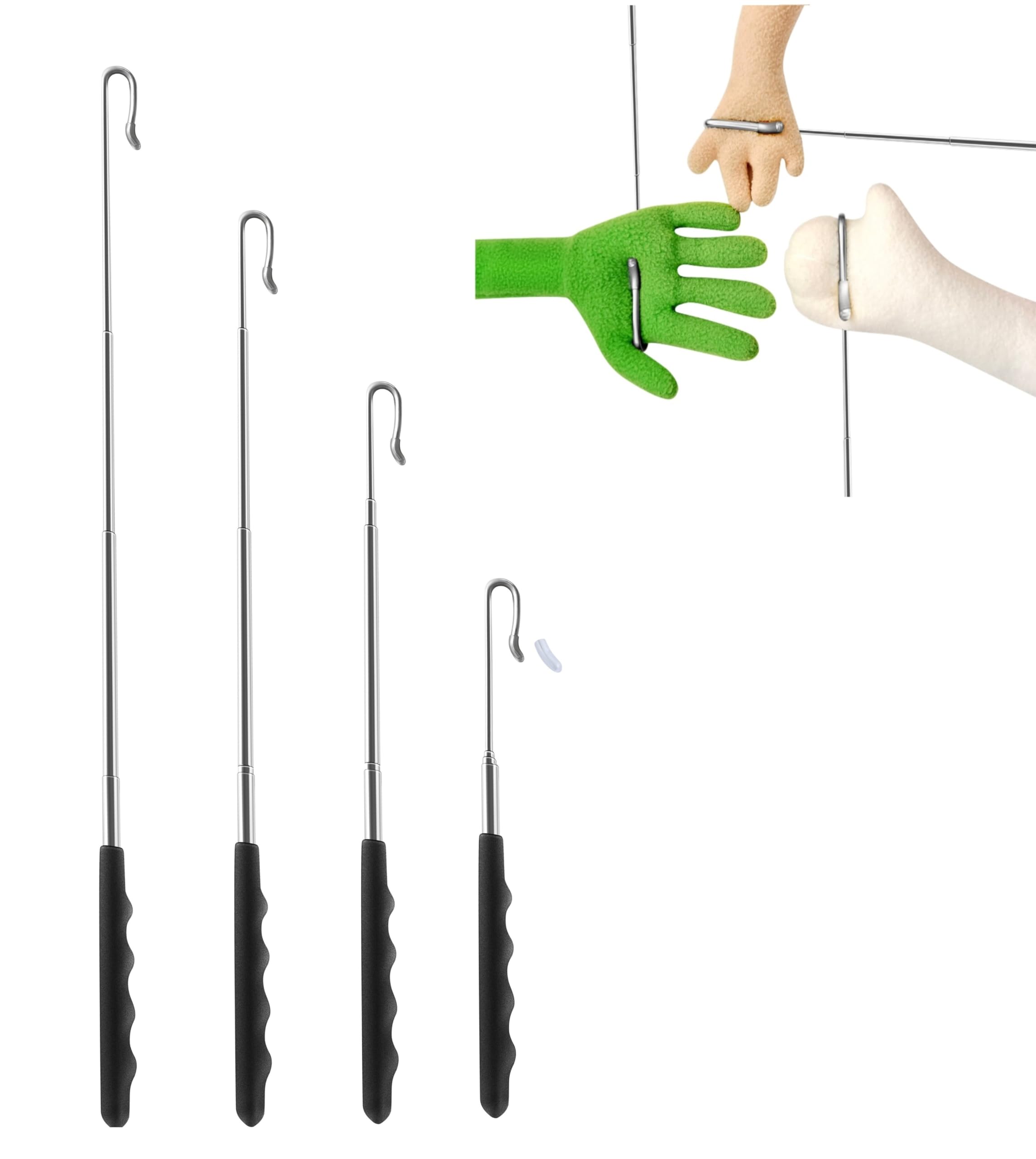 22.4" Rodayna Scalable Arm Control Rod Stick Accessory for Hand Puppets Ventriloquist Puppet, 4 Pack