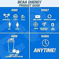 Vista 6 de EVL BCAAs Polvo de Aminoácidos - Polvo de Energía BCAA Pre Entrenamiento para Recuperación Muscular, Crecimiento Delgado y Resistencia - Bebida