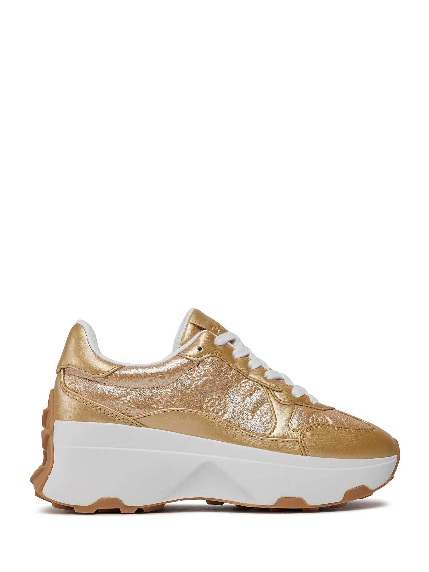 GUESS Zapatillas de mujer doradas Flpcb8 fal12