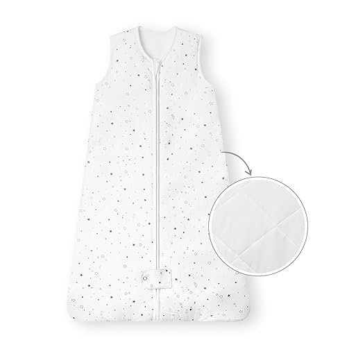 TotAha Saco de dormir acolchado de 6 a 12 meses, 1.0 TOG, suave y cálido, saco de dormir para bebé con cremallera segura de 2 vías