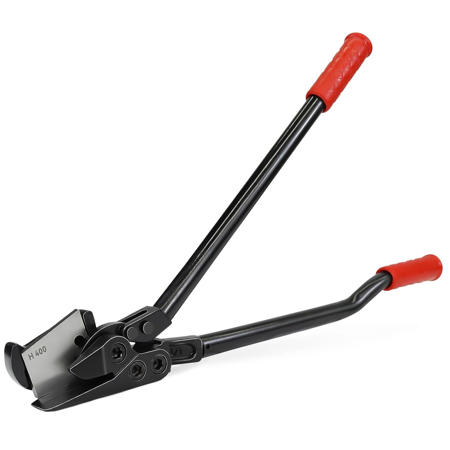 Heavy Duty Strapping Cutter - 18" High Carbon Steel Blade for Steel & Polyester (PET) Strapping up to 2" Width & 0.044" Thickness - Ergonomic Handle for Comfort & Precision Cutting