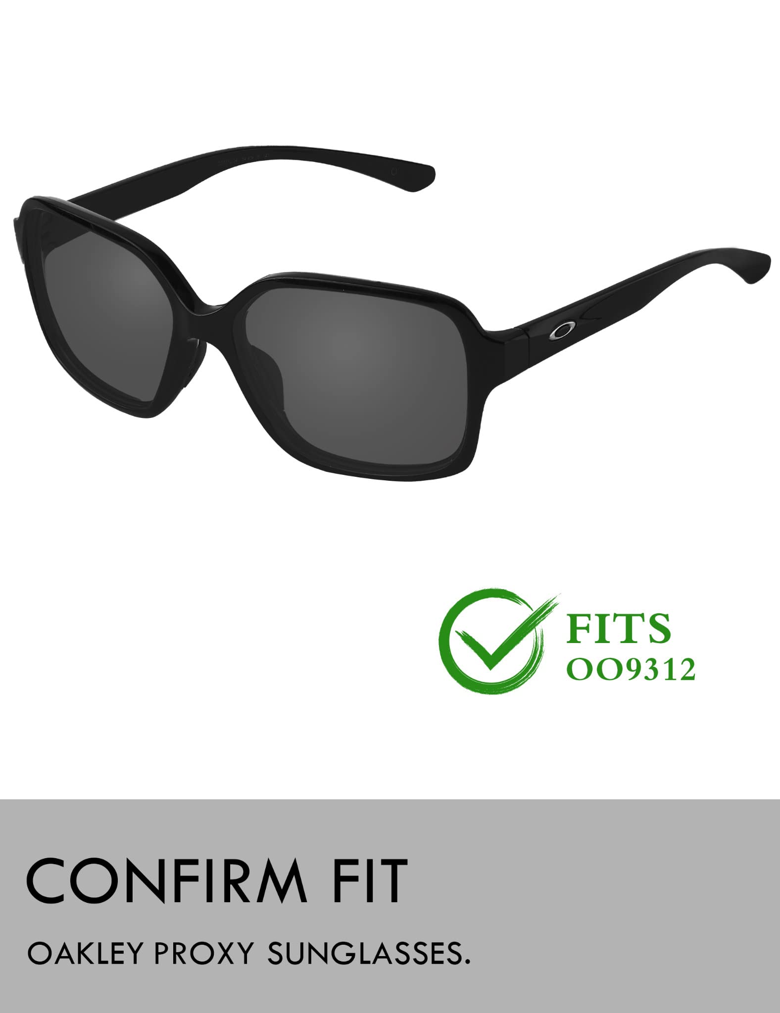 Raydi Lenti di ricambio in policarbonato e naselli per occhiali da sole Oakley Proxy OO9312, colore: marrone ambra, polarizzate