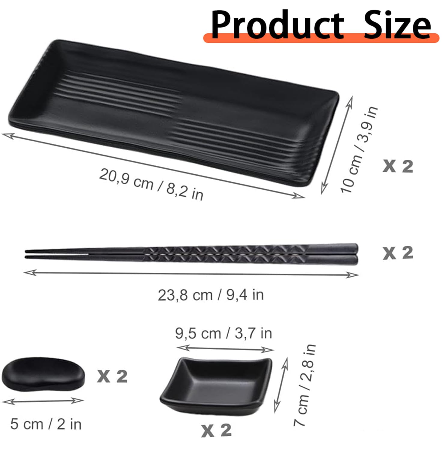 Set à Sushi, Plats à Sushi,bol En Mélamine, Set D'assiettes