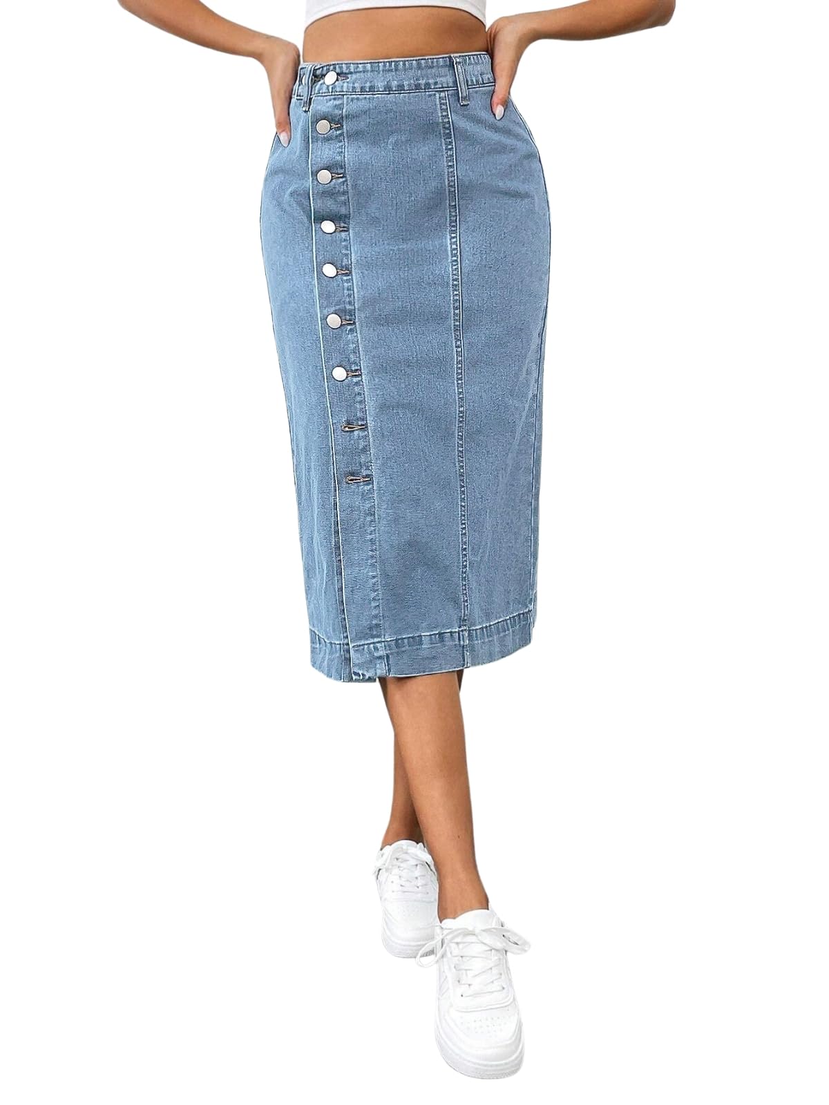 greciilooks Denim Skirt for Women | Long Skirt for Women | Skirt for Women | Denim Skirt for Women Long | Pencil Skirt for Women-picture-16