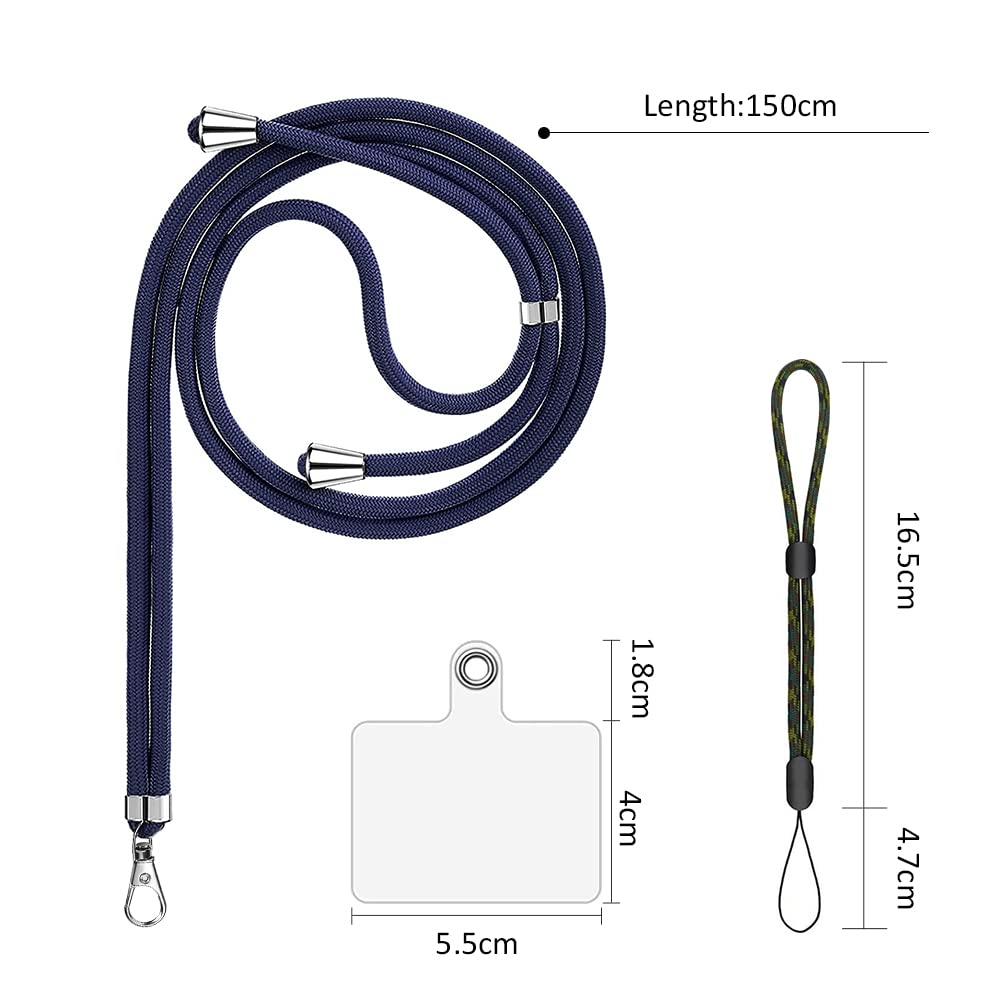 Cell Phone Lanyard, 3 Pcs Universal Adjustable Phone Crossbody Lanyard for Women, 3 Pcs Adjustable Wrist Phone Strap, and 6 Pcs Connectors Compatible with Most Phones — view 2