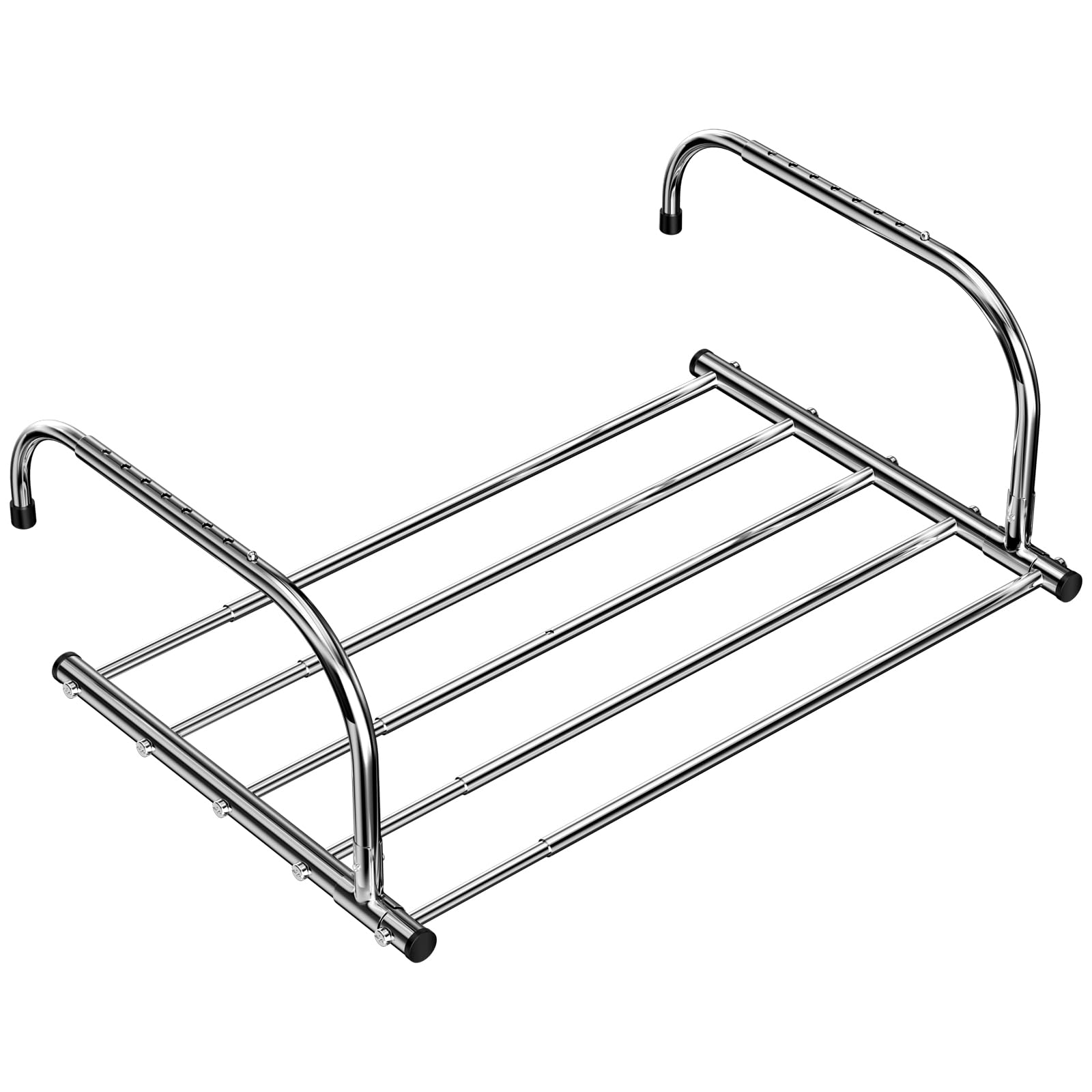 Maxentico Tendedero para Radiador, Tendederos Plegables y Compacto, Tendal Abatible Balcón Extensible, Acero Inoxidable de Ropa para Exterior y Interiores, (Longitud: 42-66 cm), Ahorra Espacio