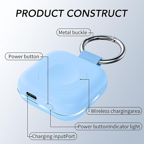 Miniatura 3 de HUOTO Cargador para accesorios de Apple Watch, batería de 1200 mAh, accesorios para reloj inteligente, llavero, cargador USB C inalámbrico para