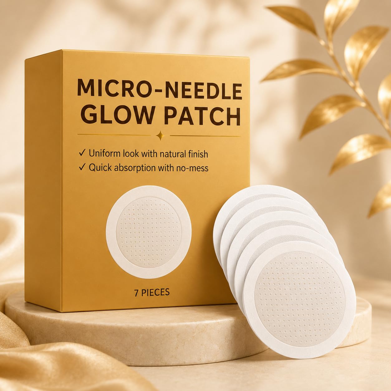 Sun Free Glow Lot de 7 patchs autobronzants pour homme et femme – Patchs de bronzage phosphorescents et micro-texturés sans désordre pour routine beauté quotidienne (boîtes/21 pièces)