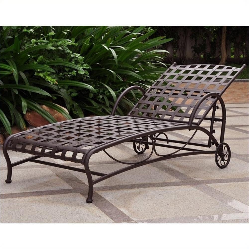 wrought iron patio chaise lounge
