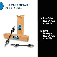Vista 333 de TRQ Juego de conjunto de eje de transmisión CV delantero para conductor y pasajero, 2 piezas, compatible con Ford Explorer 4WD 95-01, Explorer AWD