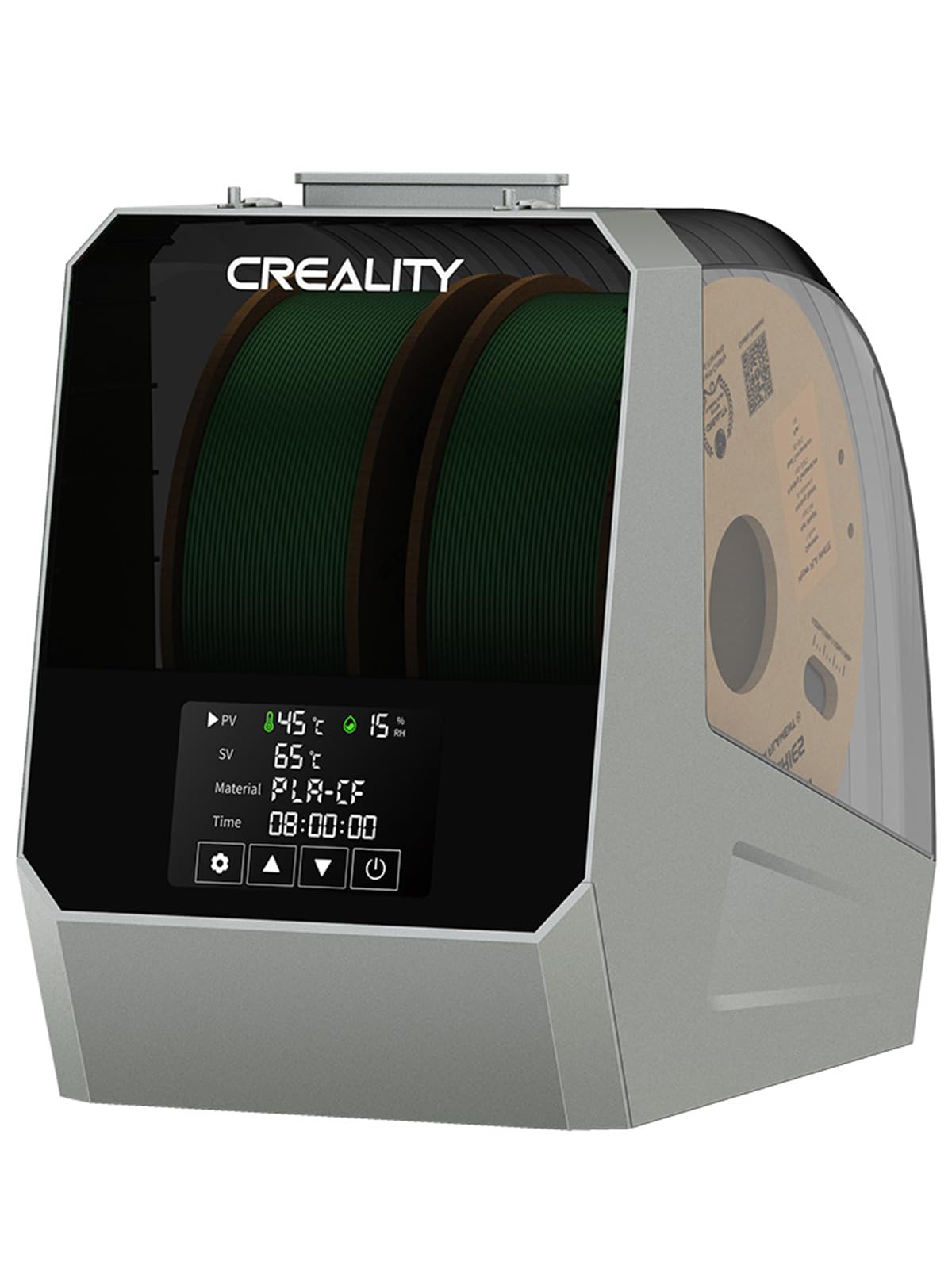 Creality Space Pi Plus Filament Dryer, Indicatore Umidità in Tempo Reale, Essiccatore Filamento 360° Riscaldamento per PLA PETG ABS TPU 1,75/2,85 mm (2 Rulli)
