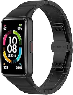 سوار معدني من الستانلس ستيل لساعة هونر 6/ هونر من الموعز، اساور معصم بديلة (اسود)