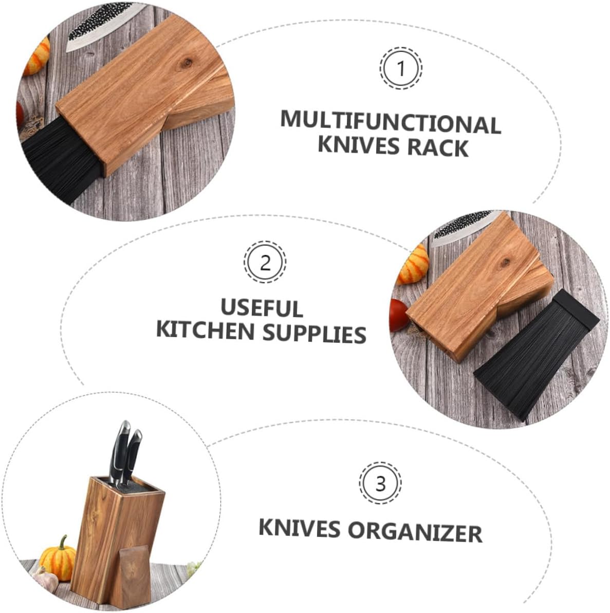 1pc Multifunctional Knife Storage Rack Stylish and Practical Kitchen Organizer for Safe and Convenient Knife Access