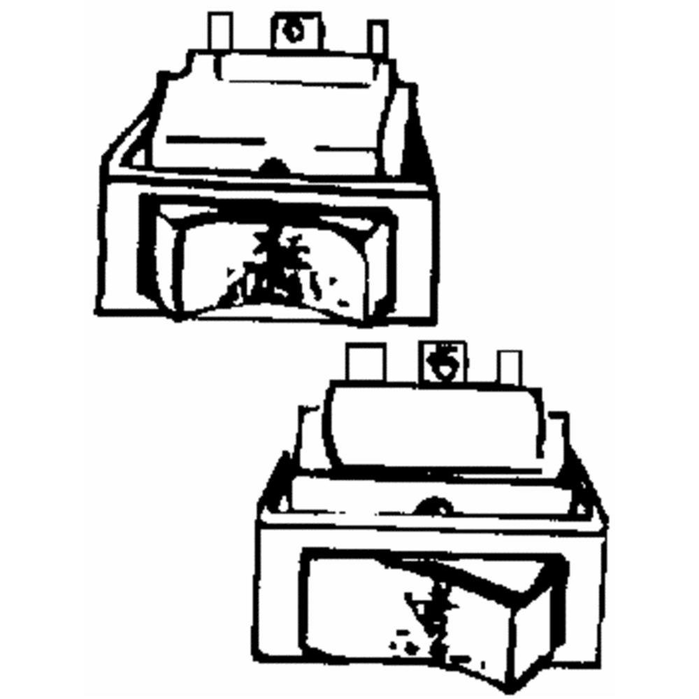 Seachoice 50-12441 Rocker Switch, On/Off/On, Red, 6 Terminals