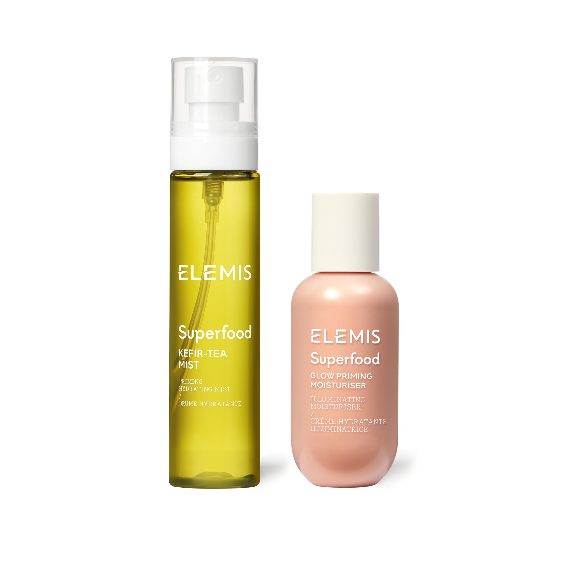 Elemis Superfood Glow Priming Feuchtigkeitscreme 60 ml mit Superfood Kefir-Tea Mist 100ml