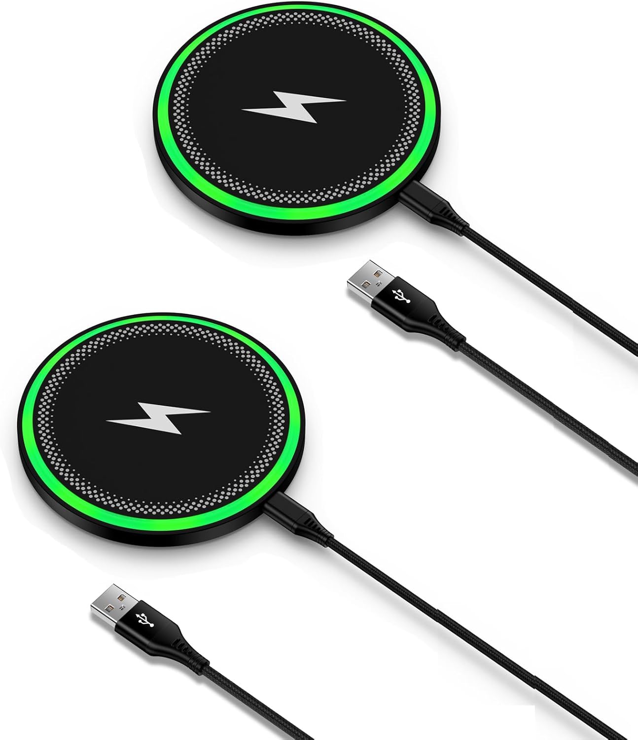 Pixel Wireless Charger, Wireless Phone Charger Android for Google Pixel 9 Pro/9Pro XL/9Pro Fold/8/8Pro/7/7Pro/6/6 Pro/5, 2Pack Fast Charging Pad for Samsung S25Ultra/S25Plus/S25FE/S24/S23/S22/S21