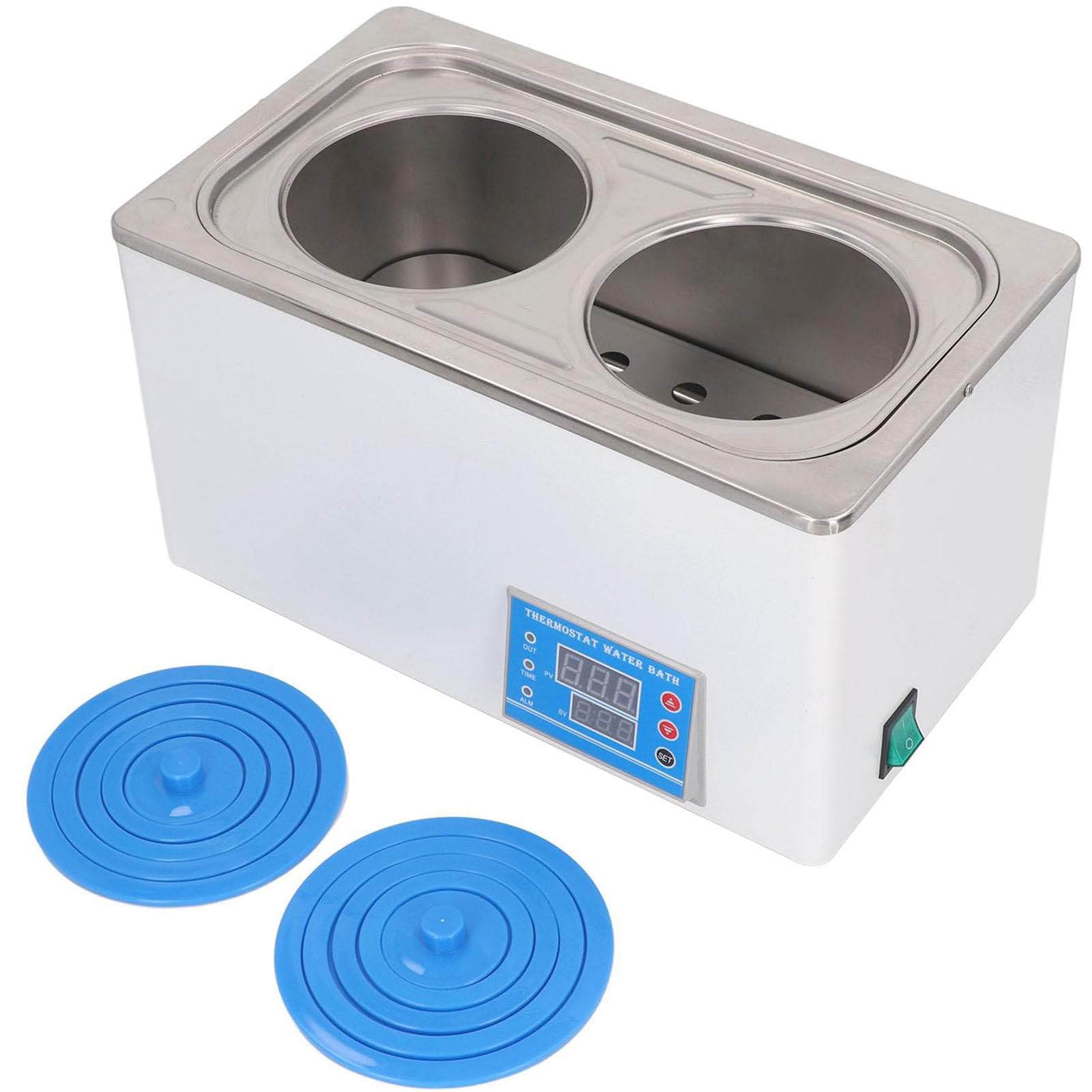 Baño María Termostático, Calentador de Agua Digital para Evitar Derrames, Alta Precisión, Fácil de Limpiar, Alta Sensibilidad con 2 Aberturas para Laboratorio