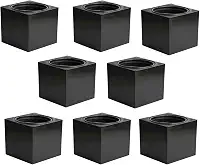 Kit 8 Vasos Autoirrigáveis Liso Cor Preto Cinza Rosa Creme Planta Hortaliça Horta (Preto)