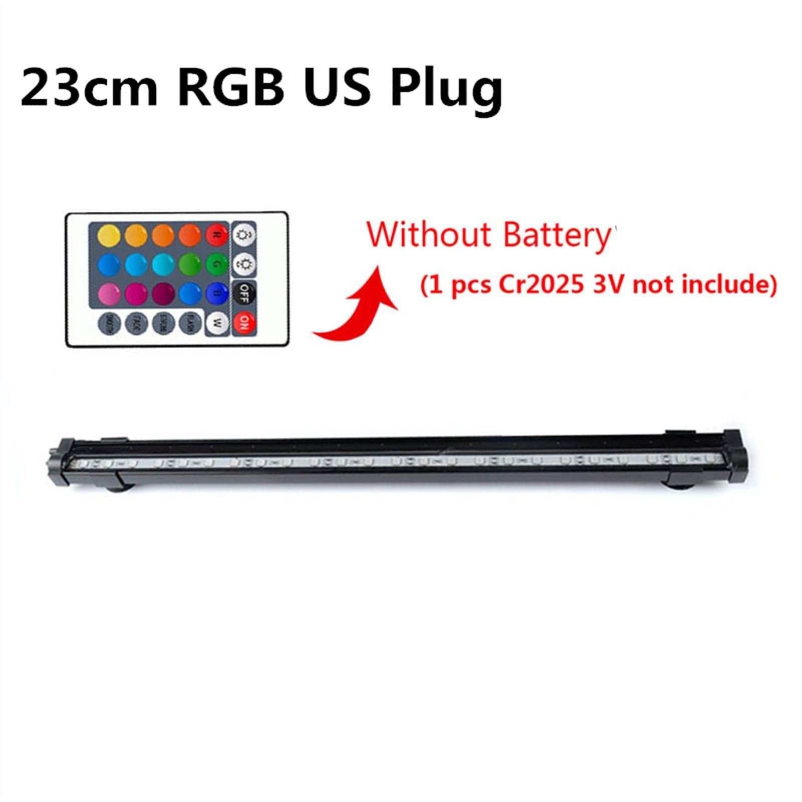 Luz para Piscina Aquarium Fish Tank Light Impermeable DIRIGIÓ Luz de barra de la bomba de burbuja 23/30/35/5 / 52cm Lámpara subacuática Decoración Iluminación 24 Teclado Control remoto Luces Sumergibl