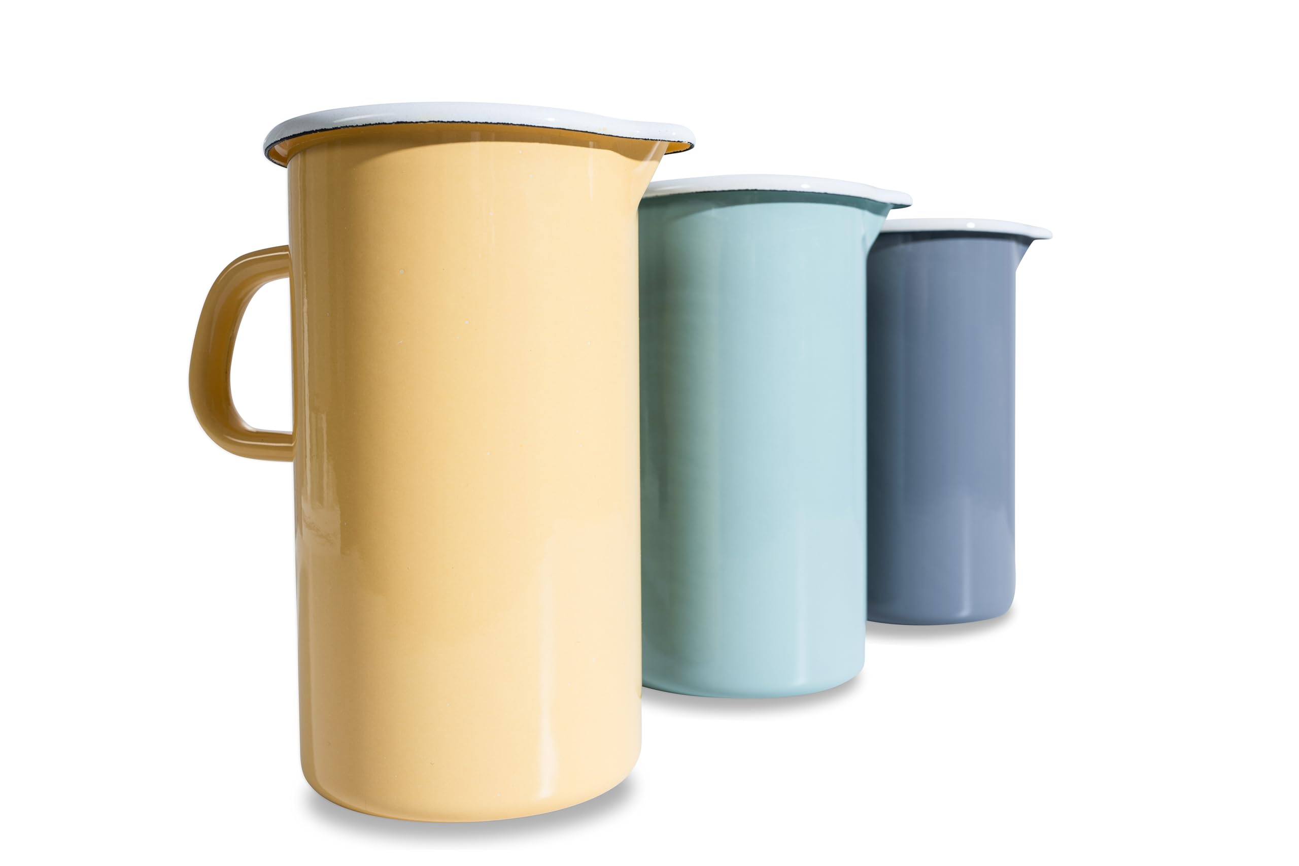 Riess, 0836-033, Krug 1,5 l, Retro, WEISS, Pure Grey, Vol. (rec.): 1,5 Liter, Made in Österreich, LBH: 16,3x11,3x19,0cm, 0,530kg, Krug, Hitzebeständig, Kompakt, Kratzfest, Schmutzabweisend