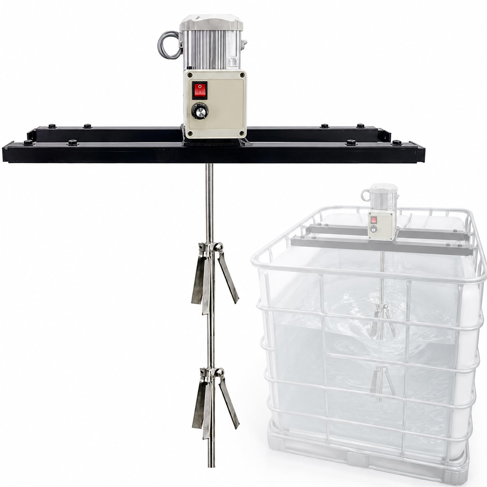 Vhewq 1000L Paint Stirring Machine, Paint Mixing Equipment for Ink Dissolver Agitator, Speed 200~3000 RPM,40NM High Torque IBC Paint Mixer, for Paint Coating Viscous Liquid Ink Dissolving