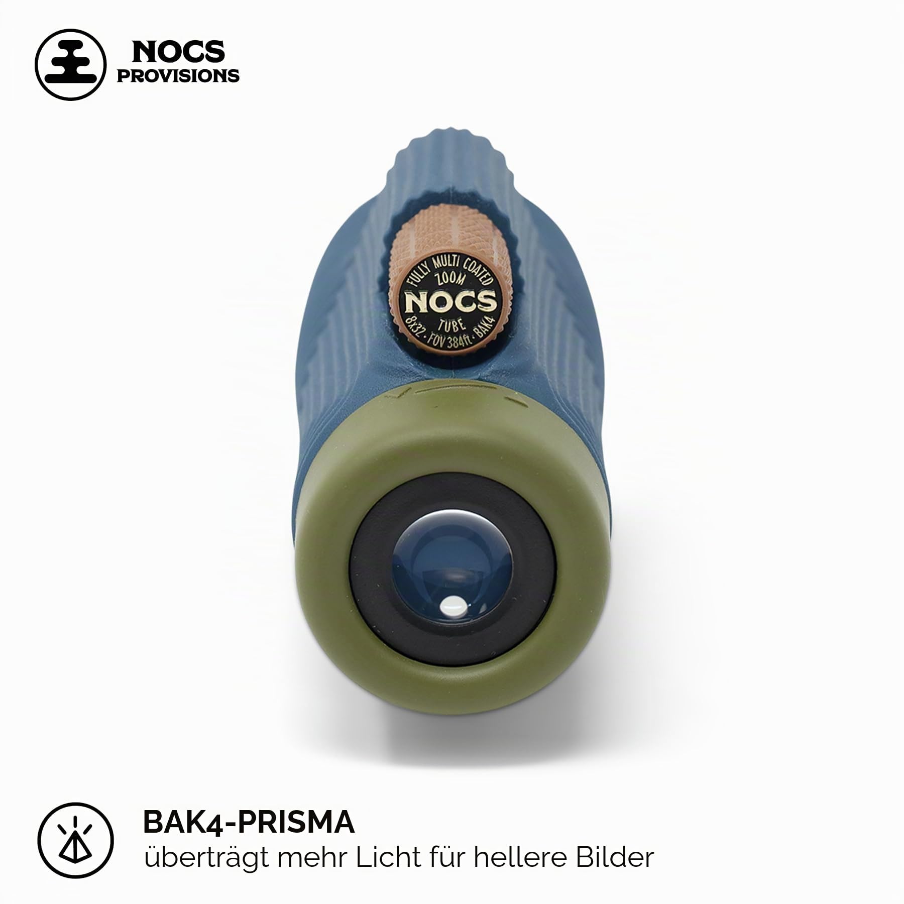Nocs Provisions Zoom Tube 8x32 Monokular-Teleskop | Leicht, kompakt, 8-fache Vergrößerung, breites Sichtfeld für Vogelbeobachtung, Jagd, Wandern und andere Outdoor-Aktivitäten - Indigo Blue II