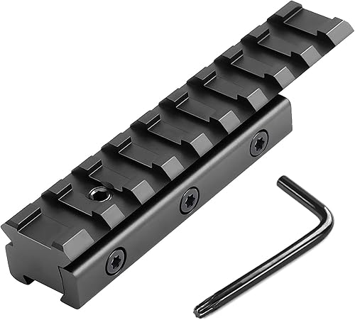 Bontok Adaptador de riel de cola de milano a Picatinny, cola de milano de 0.433in a montaje de riel PicatinnyWeaver